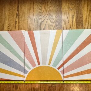 Sunburst Canvas Wall Art in Multicolor